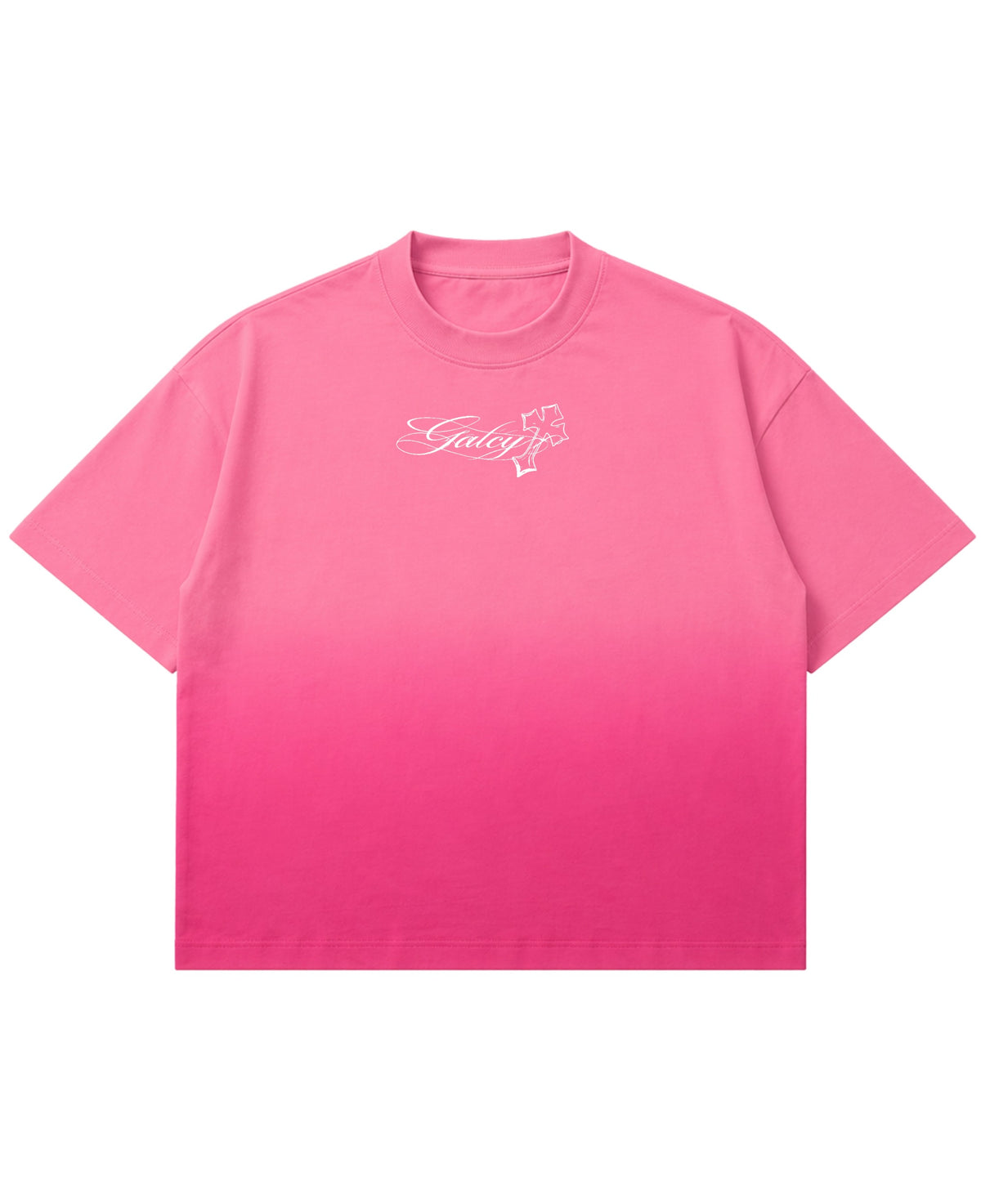 Pink Ombre Wash Boxy Fit T-shirt