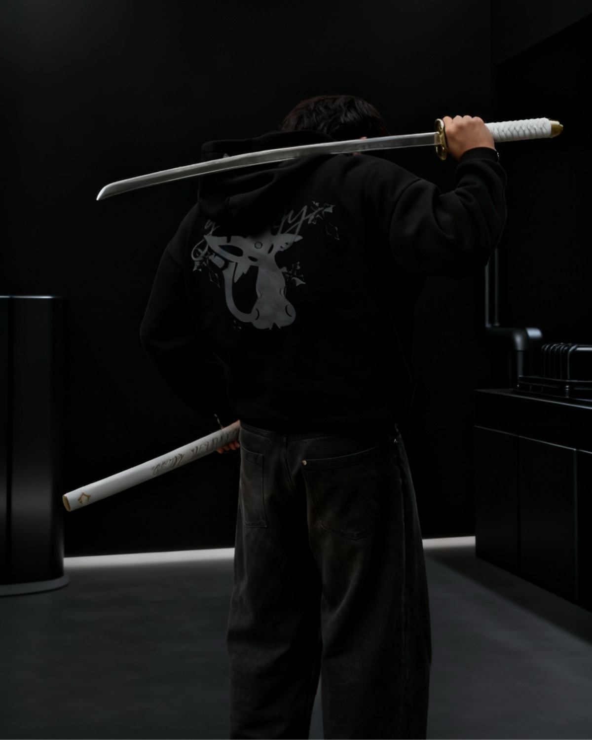 ESPION  BLACK HOODIE
