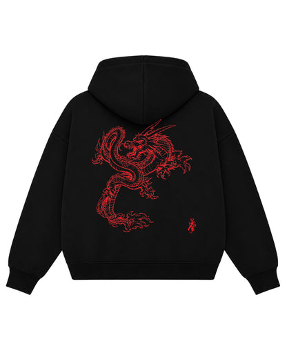 Akai RYŪ Black Dual Zipper Hoodie