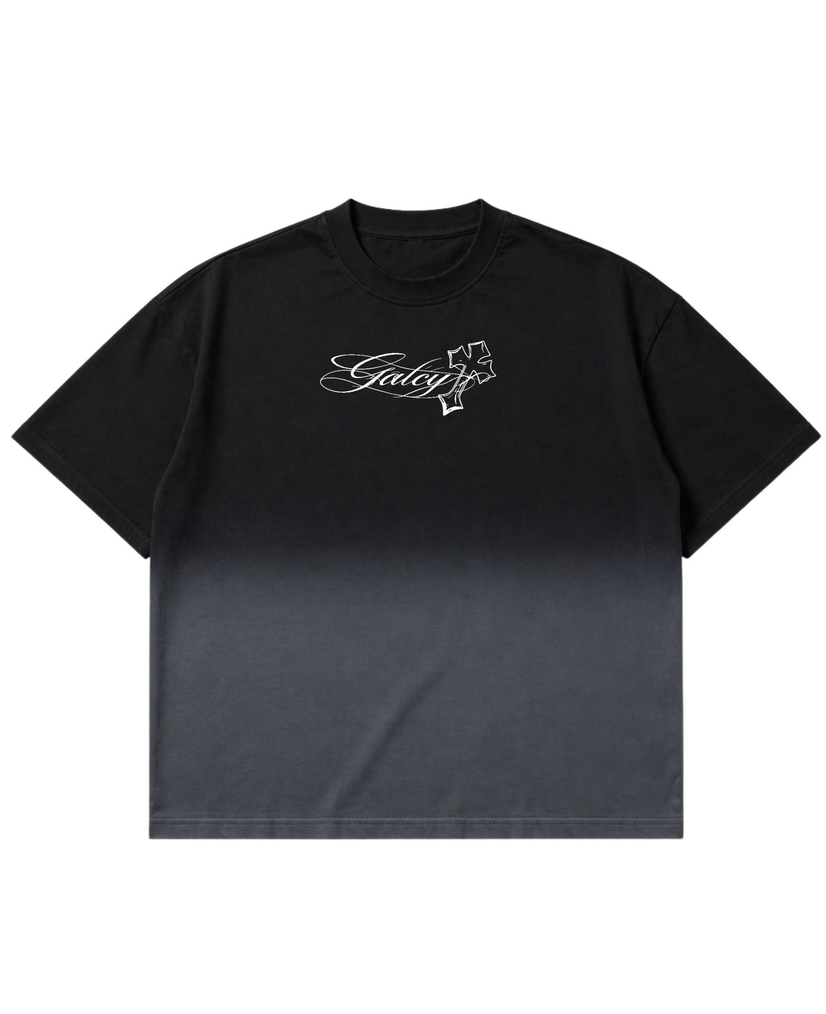 Black Ombre Wash Boxy Fit T-shirt