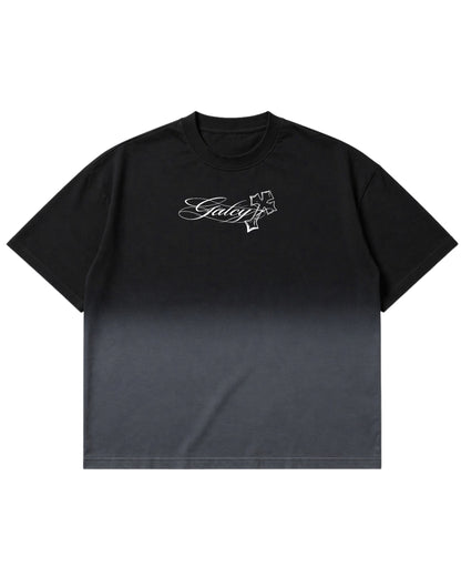 Black Ombre Wash Boxy Fit T-shirt