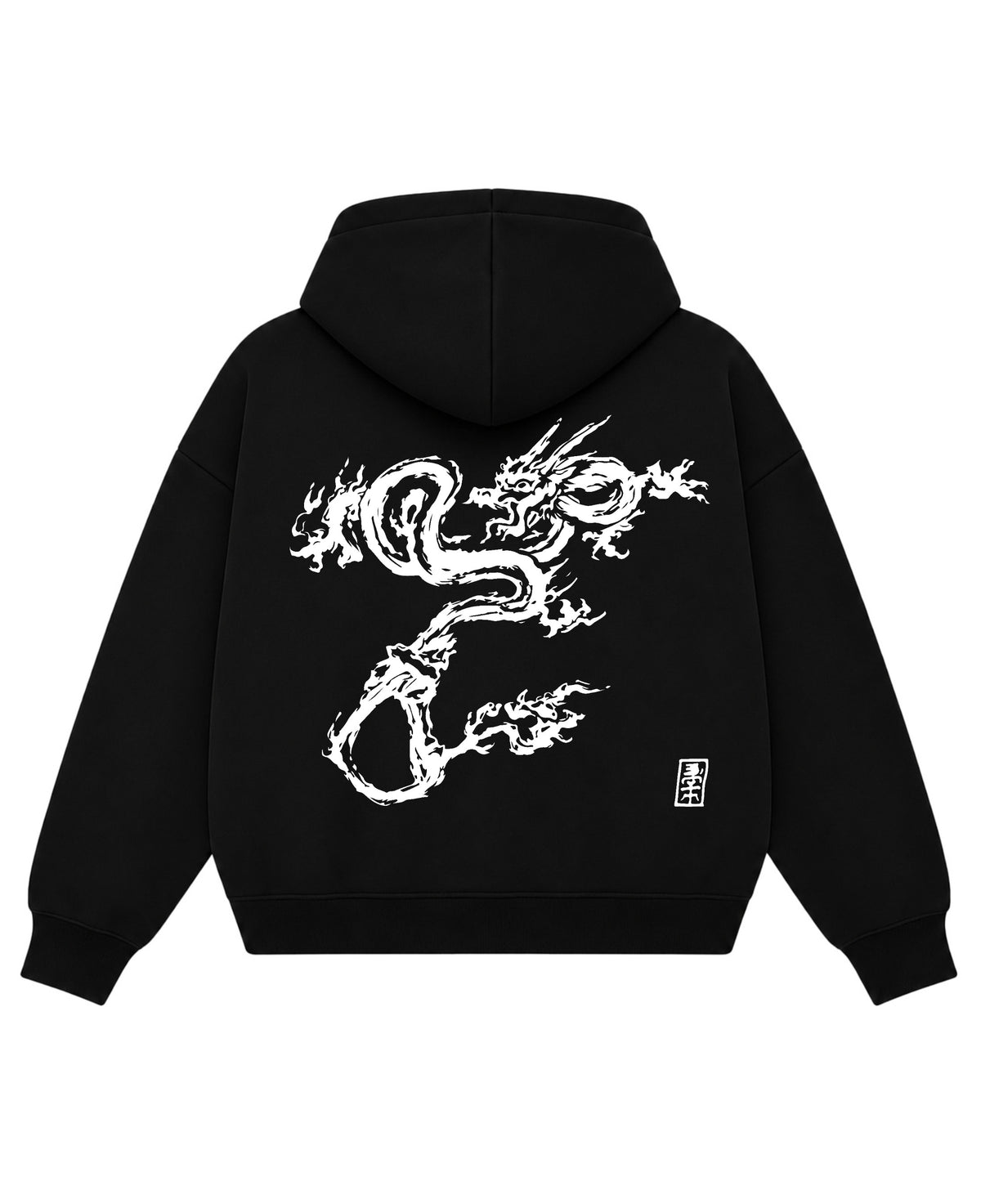 RYŪ Black Dual Zipper Hoodie