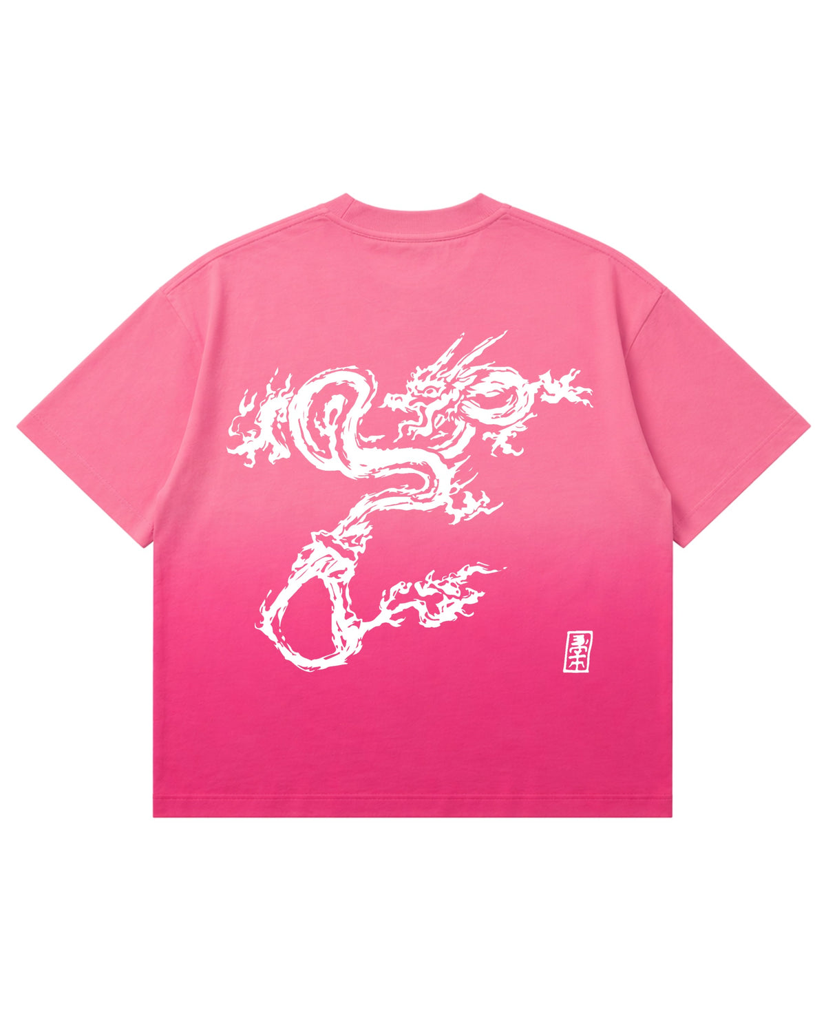 Pink Ombre Wash Boxy Fit T-shirt